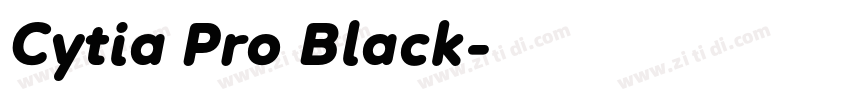 Cytia Pro Black字体转换